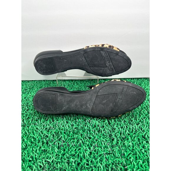 Marc Fisher Sandals Flats women's size10M Leopard Print ‎ Black Peep Toe Dalan 4 - Picture 8 of 8